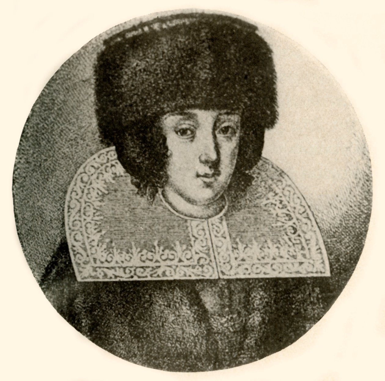En nederlandsk dame i pelshatt og mantel, 1644, 1937. av Unbekannt