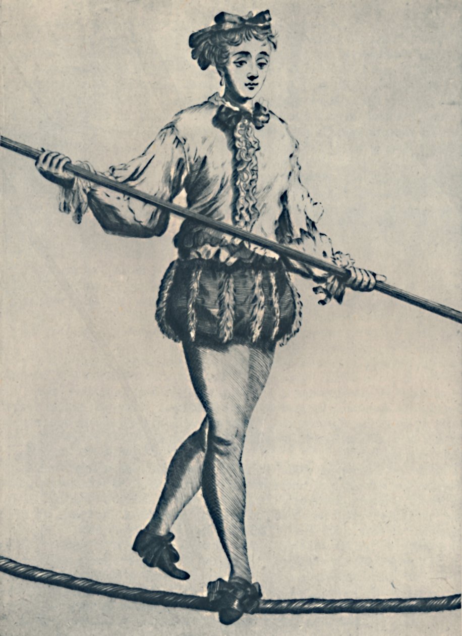 En berømt tight-rope Walker fra det syttende århundre, 1942 av Unbekannt
