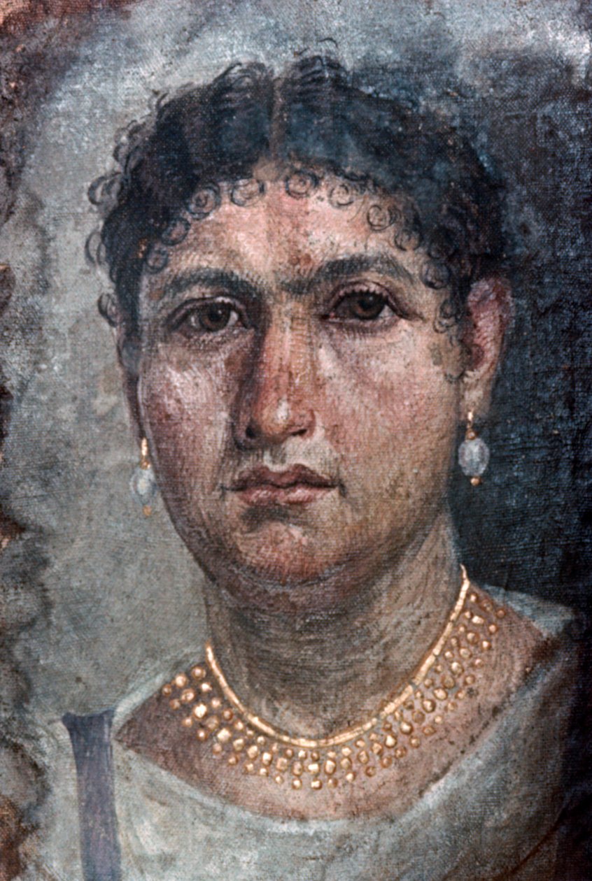 Et Fayum-portrett av Aline, også kjent som Ténos, 1. århundre av Unbekannt
