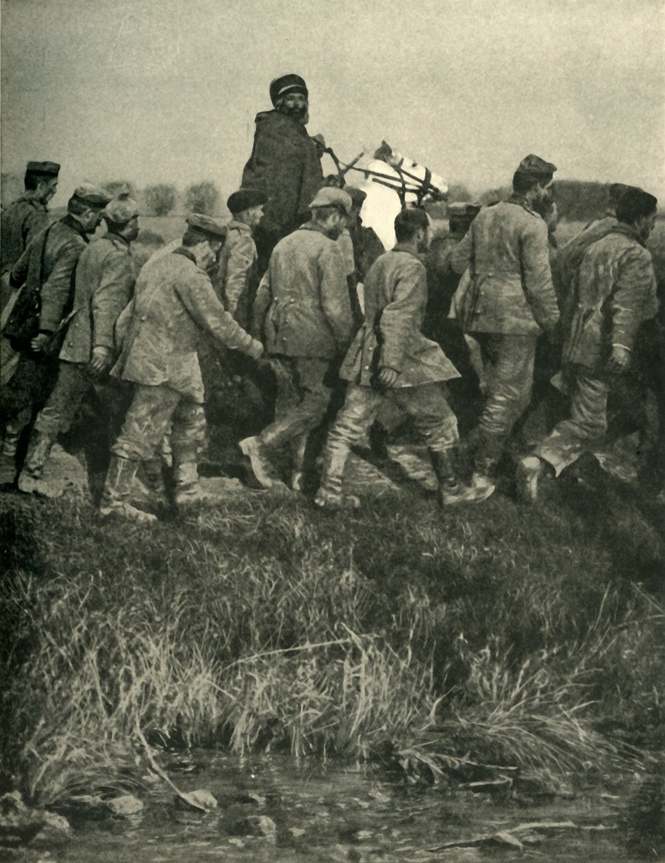En fransk nordafrikansk soldat med fanger eller krig, første verdenskrig, 1914, c1920. av Unbekannt