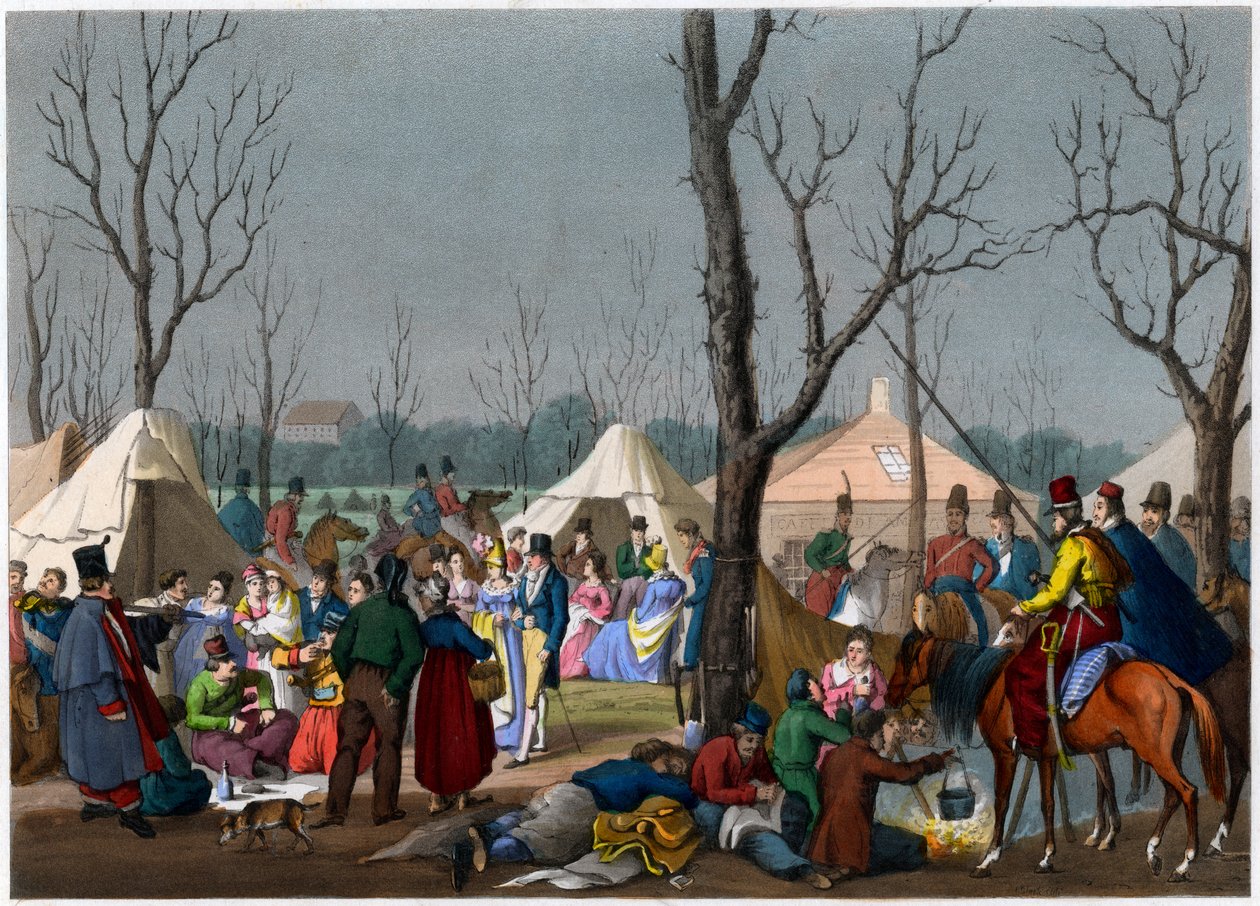 En fransk fest, c1700-tallet av Unbekannt