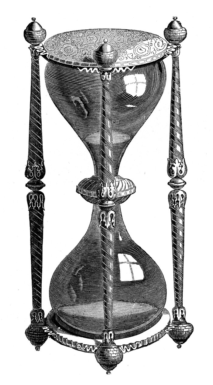 Et fransk timeglass, 1500-tallet, 1870 av Unbekannt