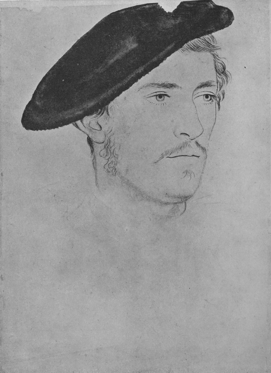 A Gentleman: Unknown Not av Holbein, 1500-tallet, 1945 av Unbekannt