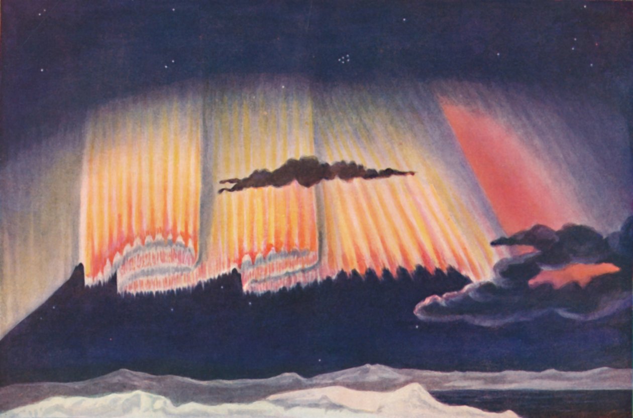 En stor forskerpresentasjon av det nydelige gardinet vevd av An Aurora, c1935 av Unbekannt
