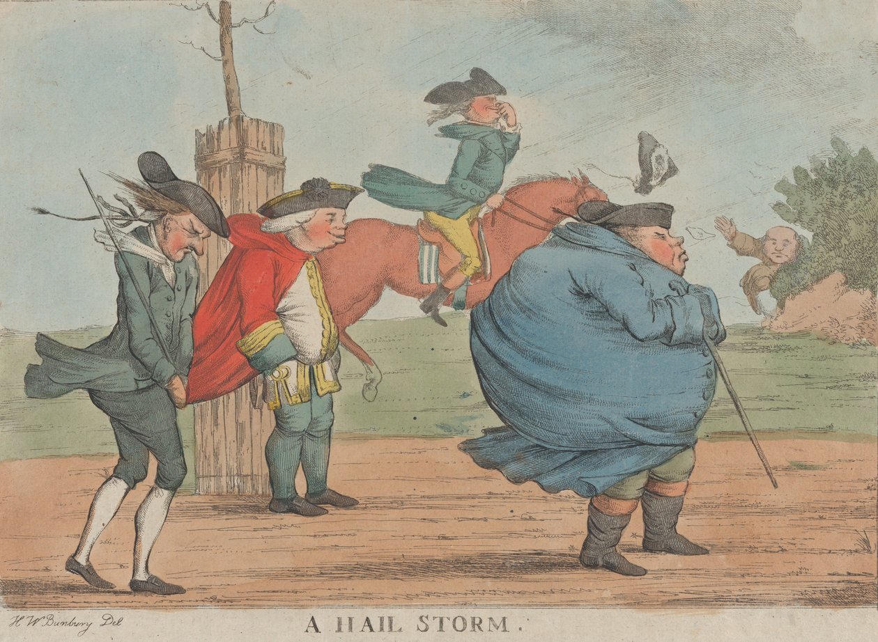 En haglstorm, 1800-1820. av Unbekannt
