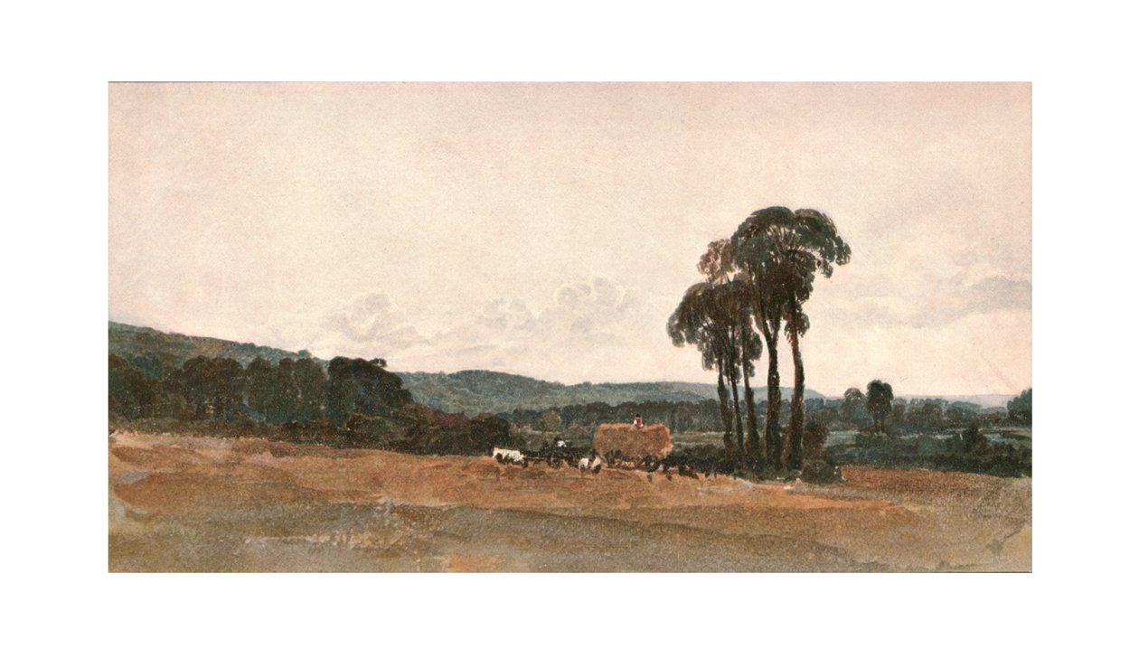 A Harvest Scene - an Outdoor Sketch, c1900. av Unbekannt