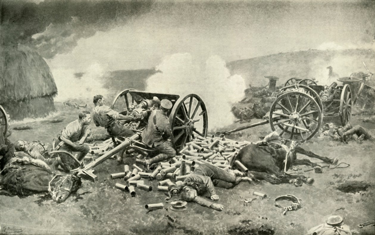 En heltedåd fra Royal Horse Artillery nær Compiègne, 1919. av Unbekannt