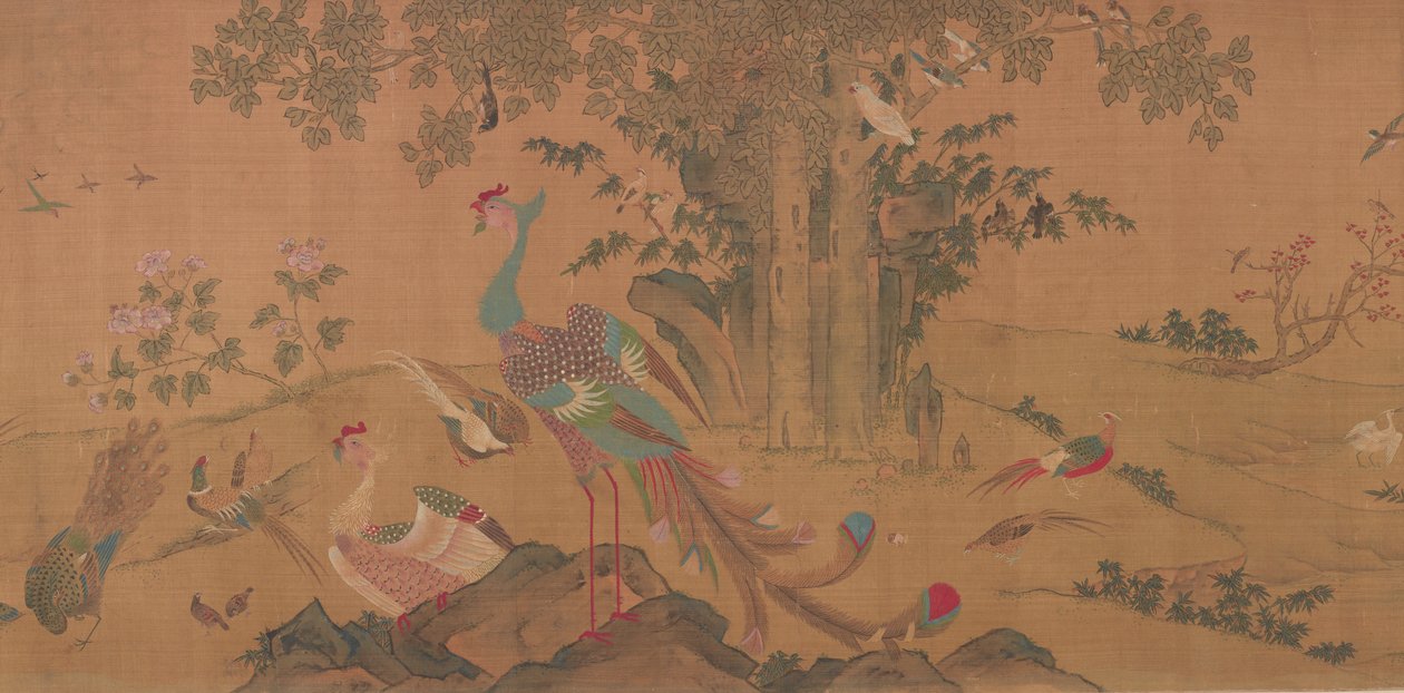 A Hundred Birds Worships the Phoenixes, Qing-dynastiet, 1700-tallet. av Unbekannt