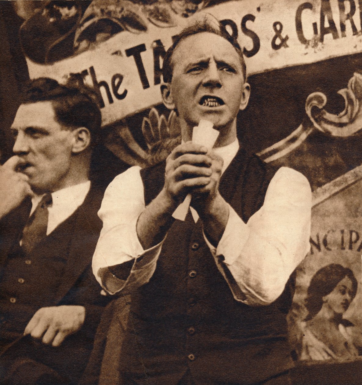 AJ Cook ledet gruvearbeiderne og gruvearbeiderne ledet streiken, c1926, 1938 av Unbekannt