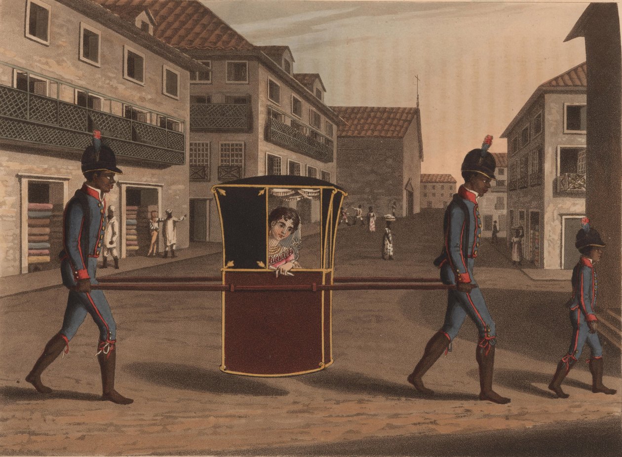 En dame på besøk, 1816. av Unbekannt
