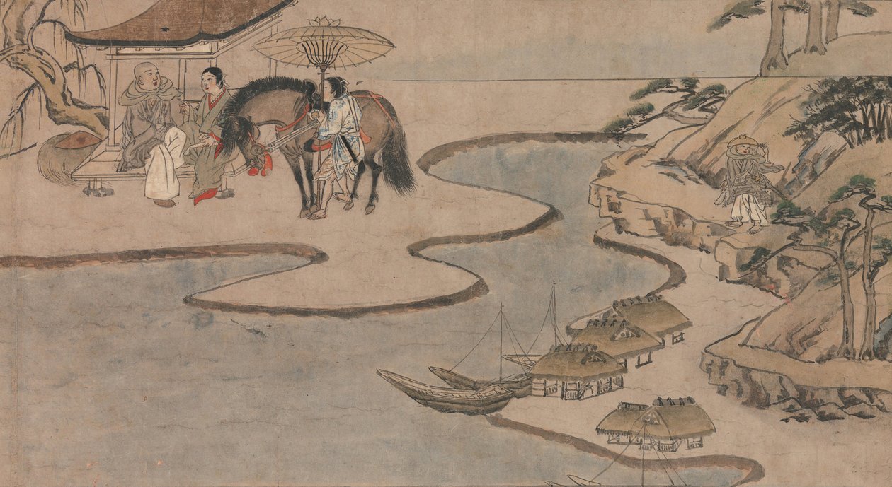 En lang historie for en høstnatt Aki no yo nagamonogatari, ca. 1400. av Unbekannt