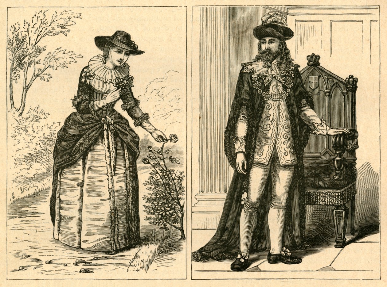 A Lord Mayor and his Lady Middle of Seventeenth Century, 1897. av Unbekannt
