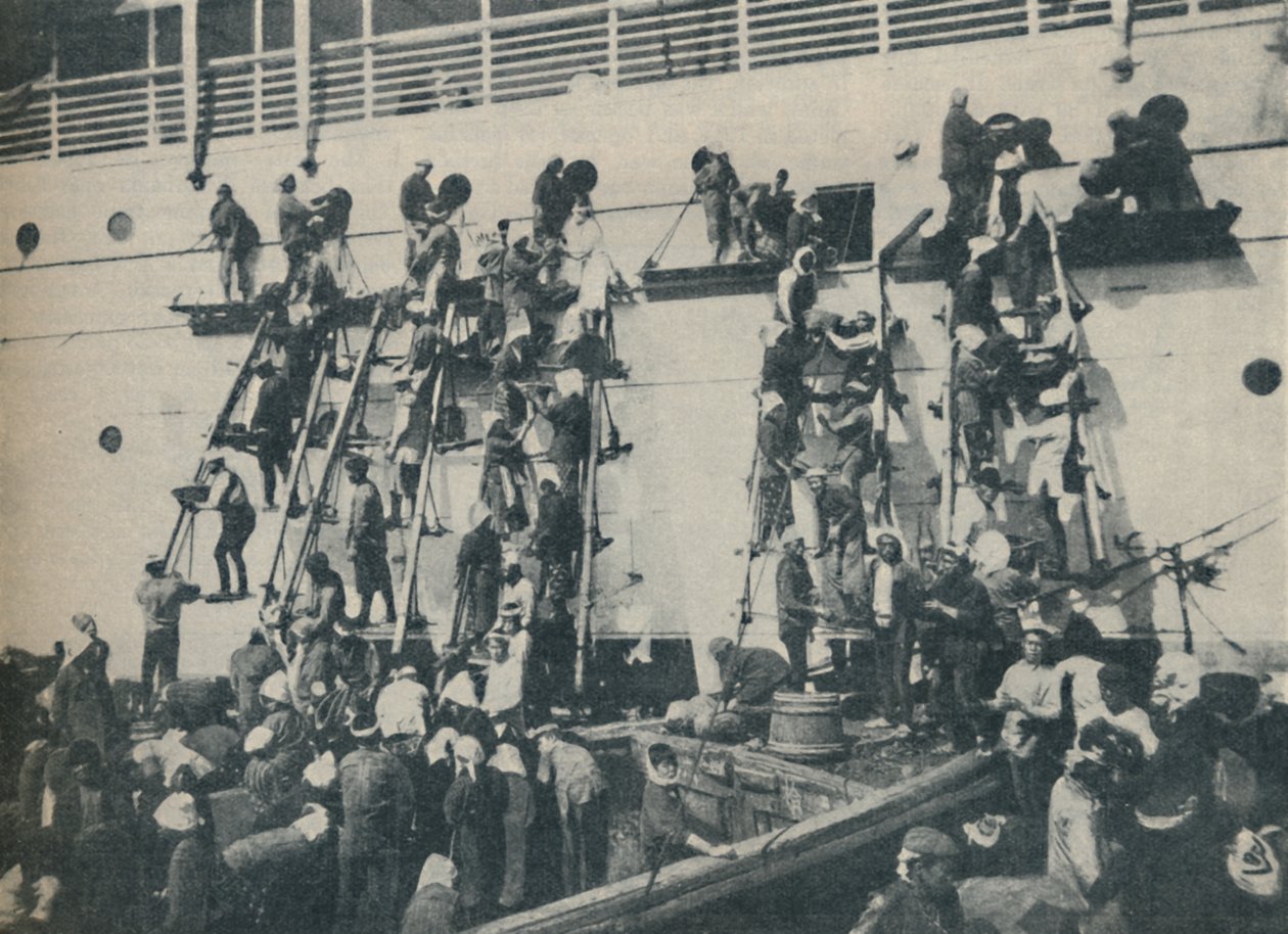 En ny metode for kulling ved havnen i Yokohama, 1936 av Unbekannt