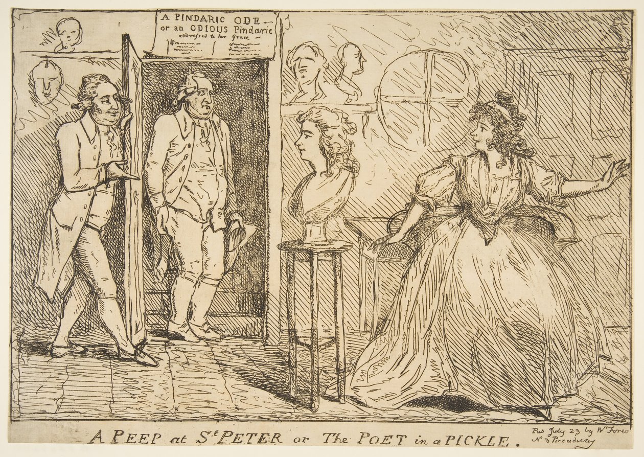 Et kikk på St. Peter eller Poeten i en sylteagurk, 23. juli 1789. av Unbekannt
