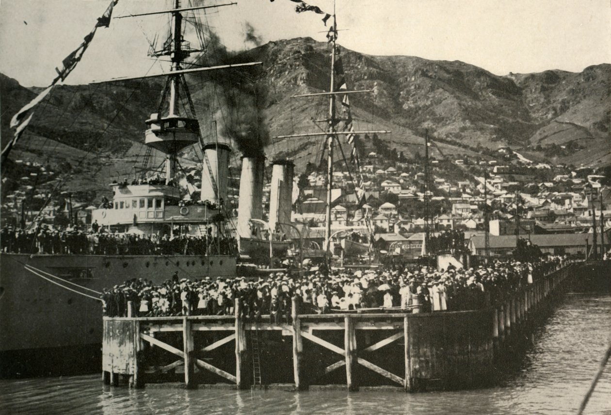 Et fotografi tatt fra The Nimrod...Lyttelton, 1908, 1909. av Unbekannt