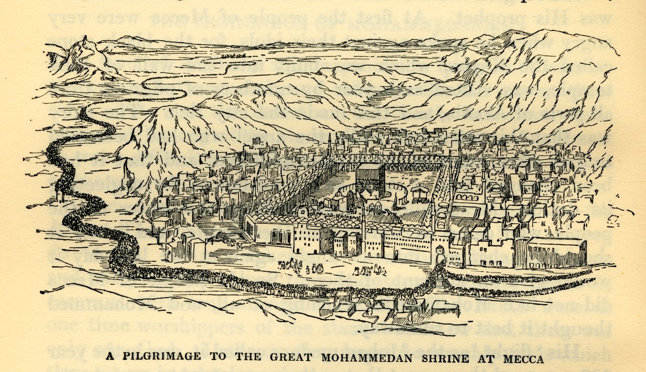 En pilegrimsreise til den store muhammedanske helligdommen i Mekka, c1930. av Unbekannt