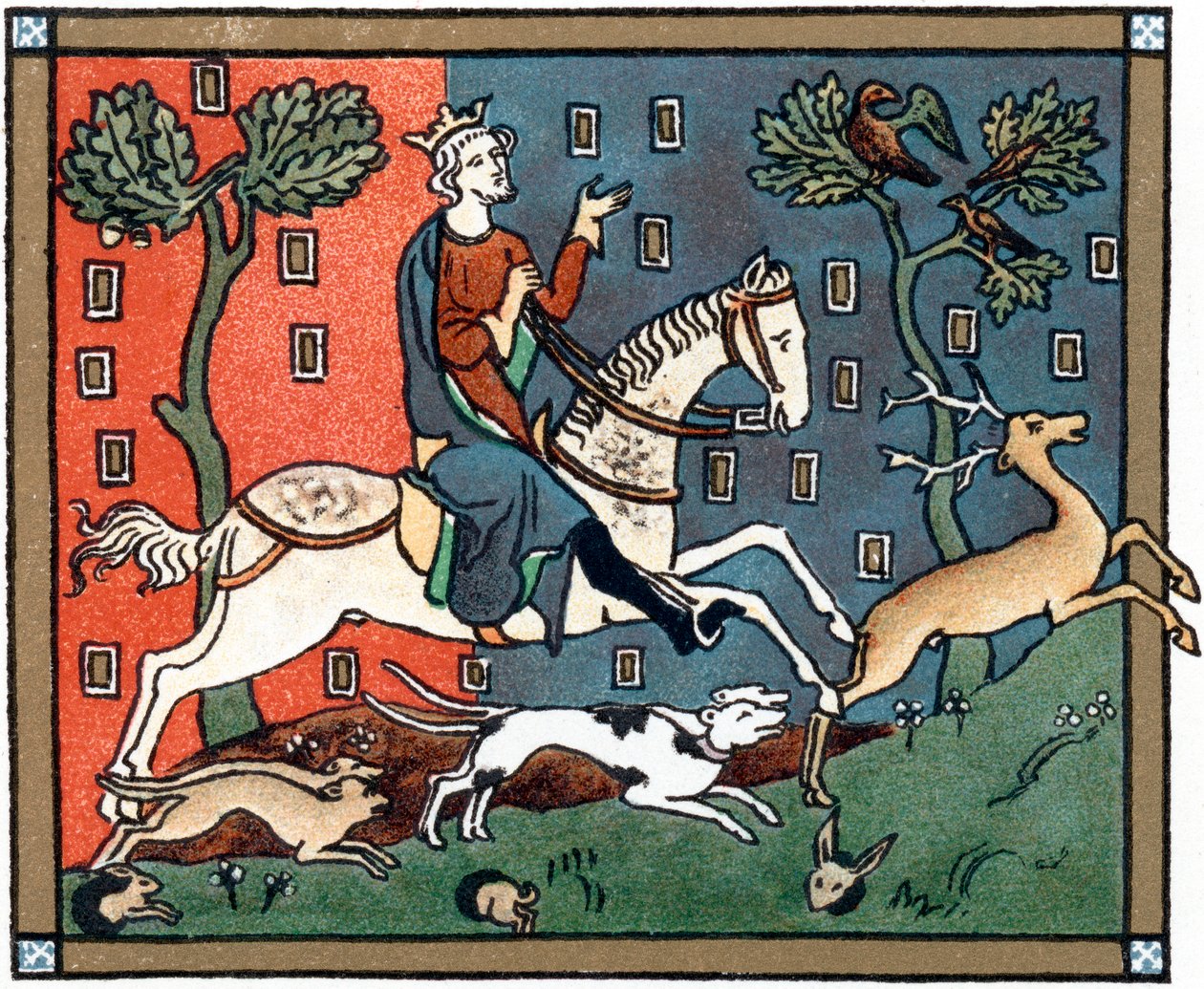 En Plantagenet-konge av England på jakt av Unbekannt