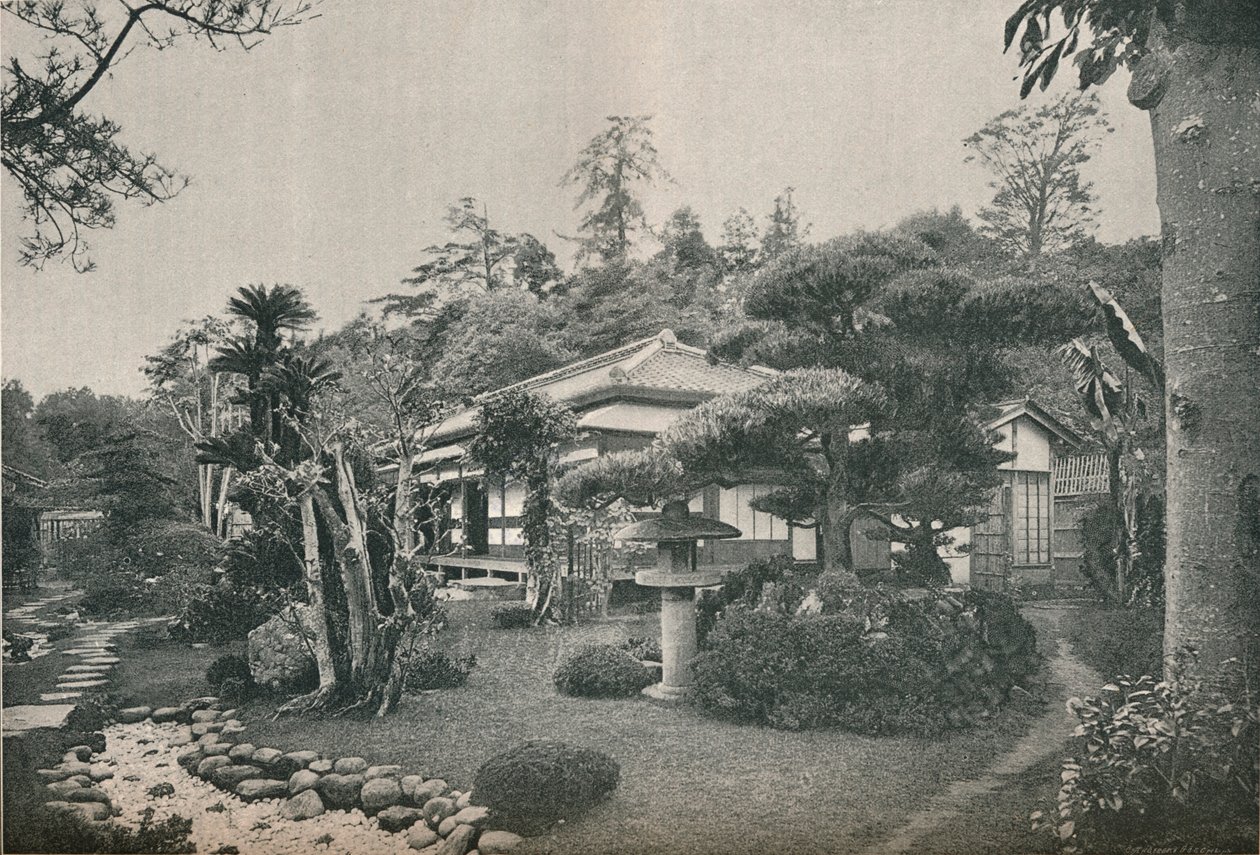 En privat hage i Yokohama, c1892 av Unbekannt