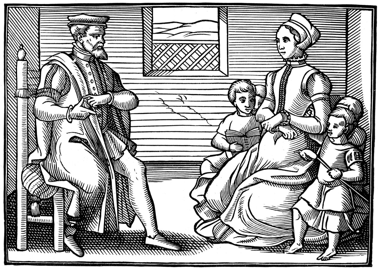 En puritansk familie, 1563 av Unbekannt