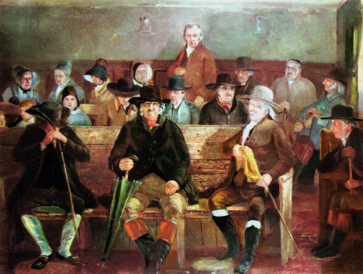 Et Quaker-møte, 1839 av Unbekannt