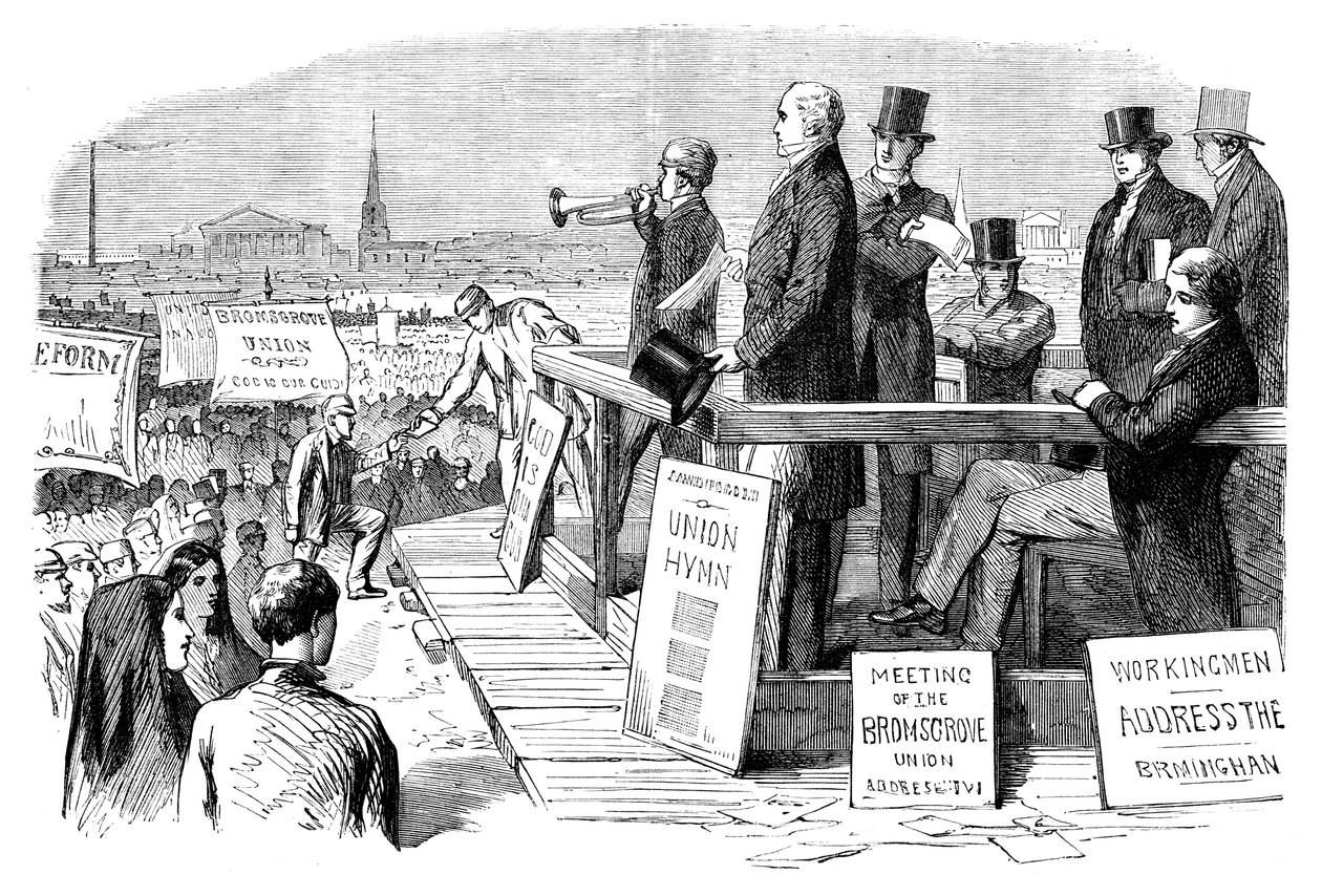 A Reform Act demonstration, Birmingham, West Midlands, c1832 c1895 av Unbekannt