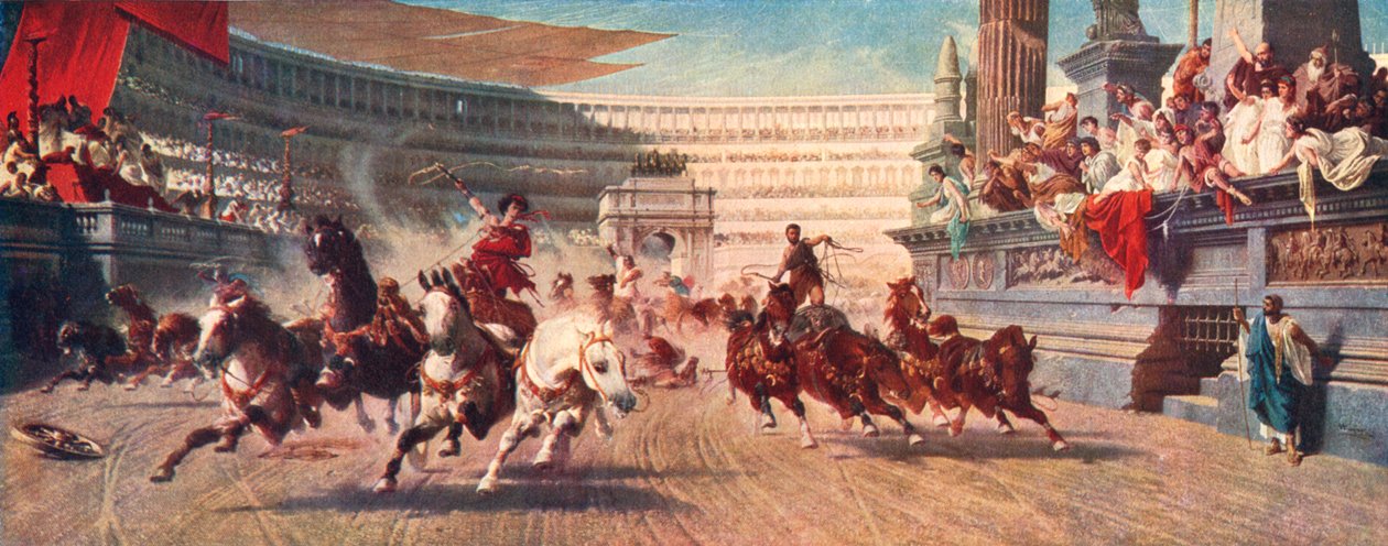 Et romersk vognløp, The Circus Maximus, 1900-tallet av Unbekannt