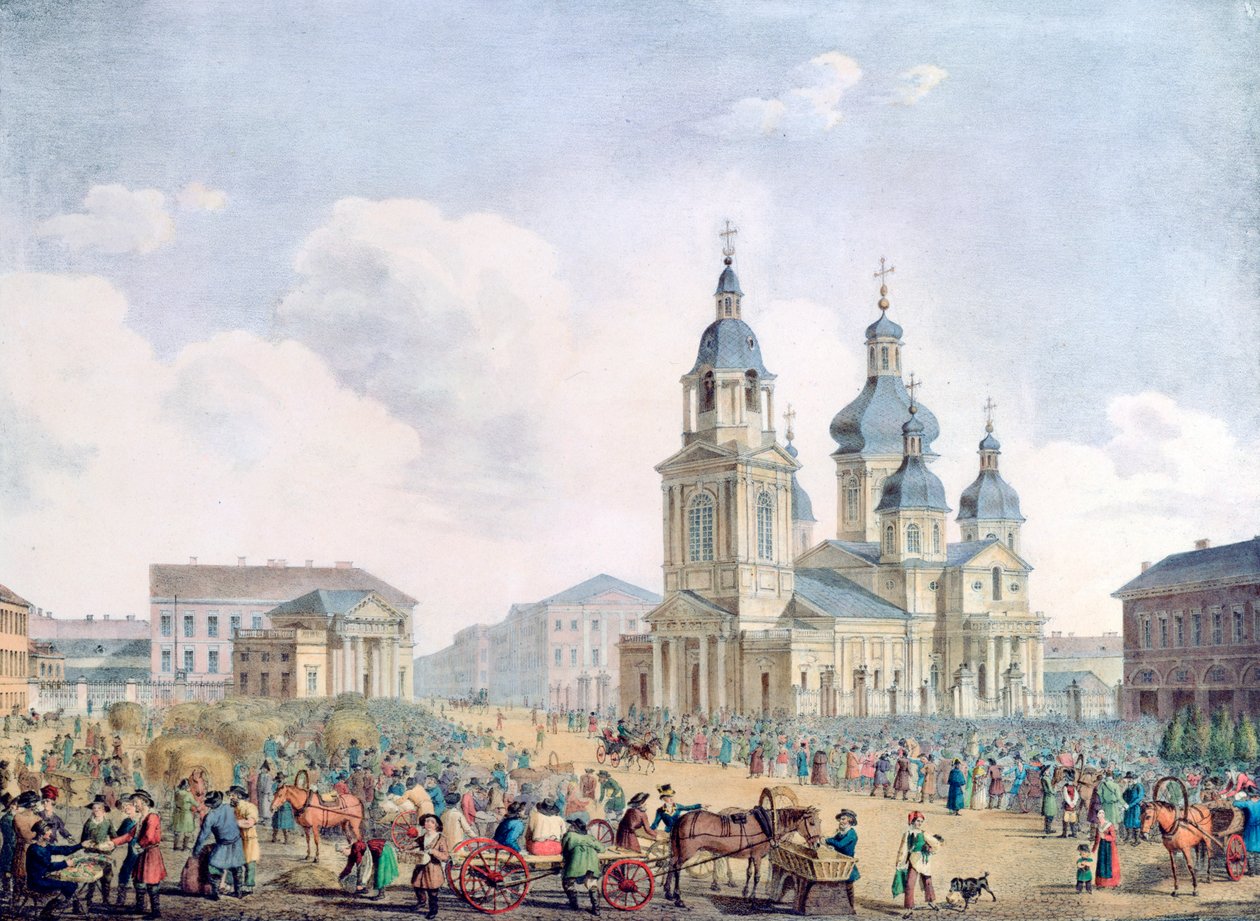 En russisk by, 1800-tallet av Unbekannt