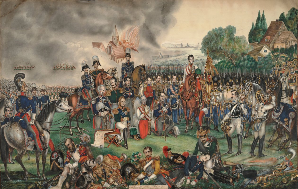 Et hellig øyeblikk etter slaget om nasjonene 18. oktober 1813 av Unbekannt