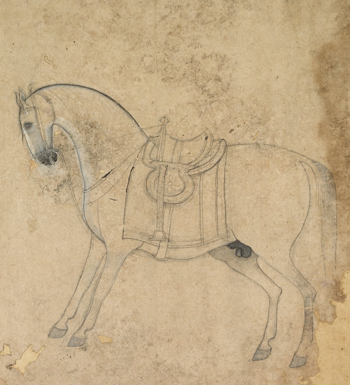 En salhest, ca. 1750. av Unbekannt