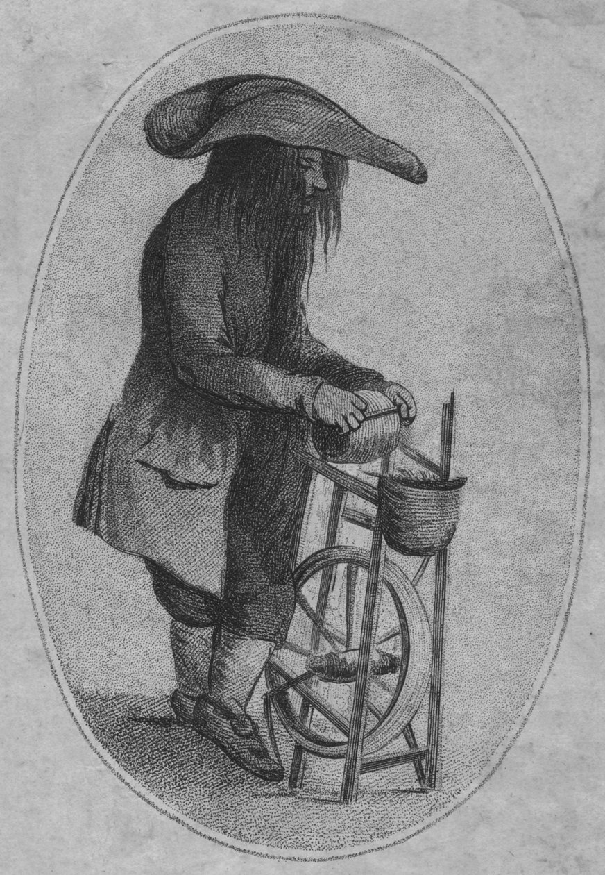 En skisse av en knivsliper, 1753 av Unbekannt