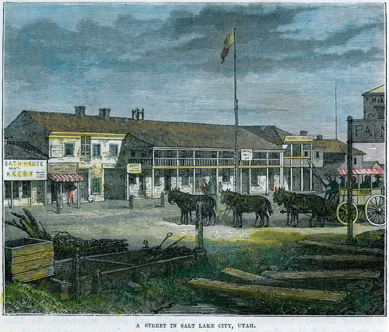 En gate i Salt Lake City, Utah, USA, c1880 av Unbekannt