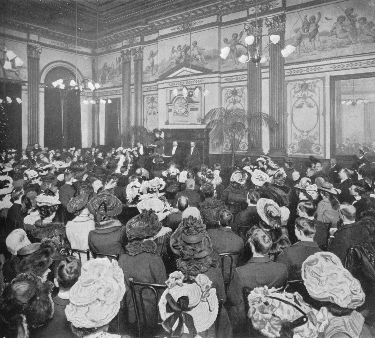 En debatt søndag kveld på Old Playgoers Club, London, c1903 1903 av Unbekannt