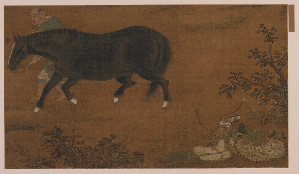 En tartar, hans hest og utstyr, Ming-dynastiet, 1368-1644. av Unbekannt