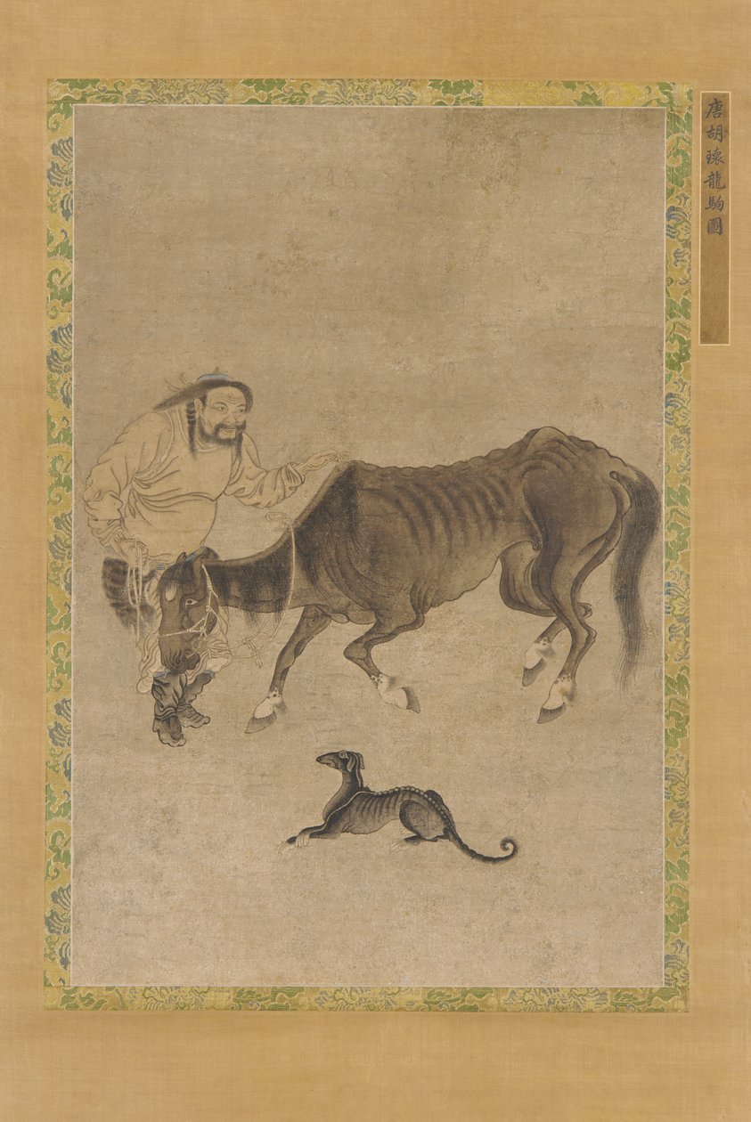 En tartar, en mager hest og en hund, Ming-dynastiet, 1368-1644. av Unbekannt