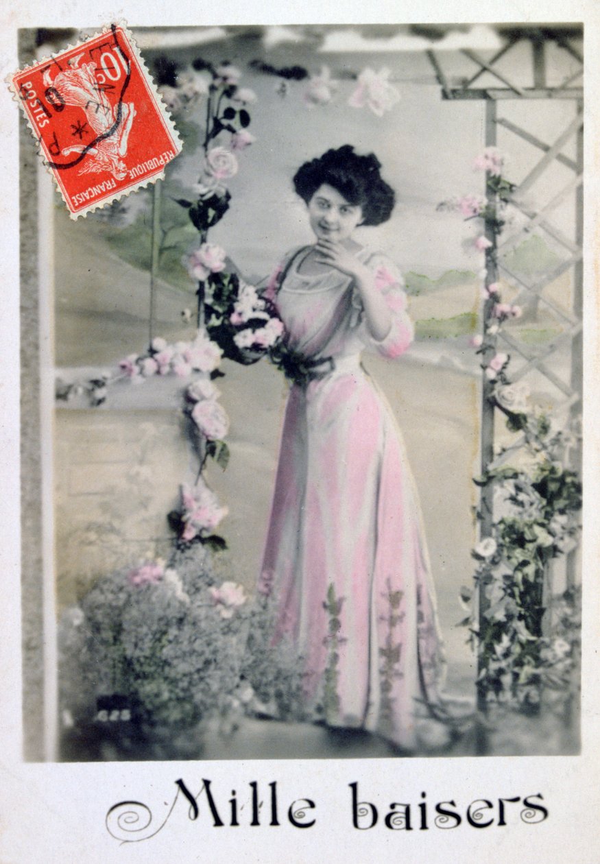 Tusen kyss, fransk postkort, c1900 av Unbekannt