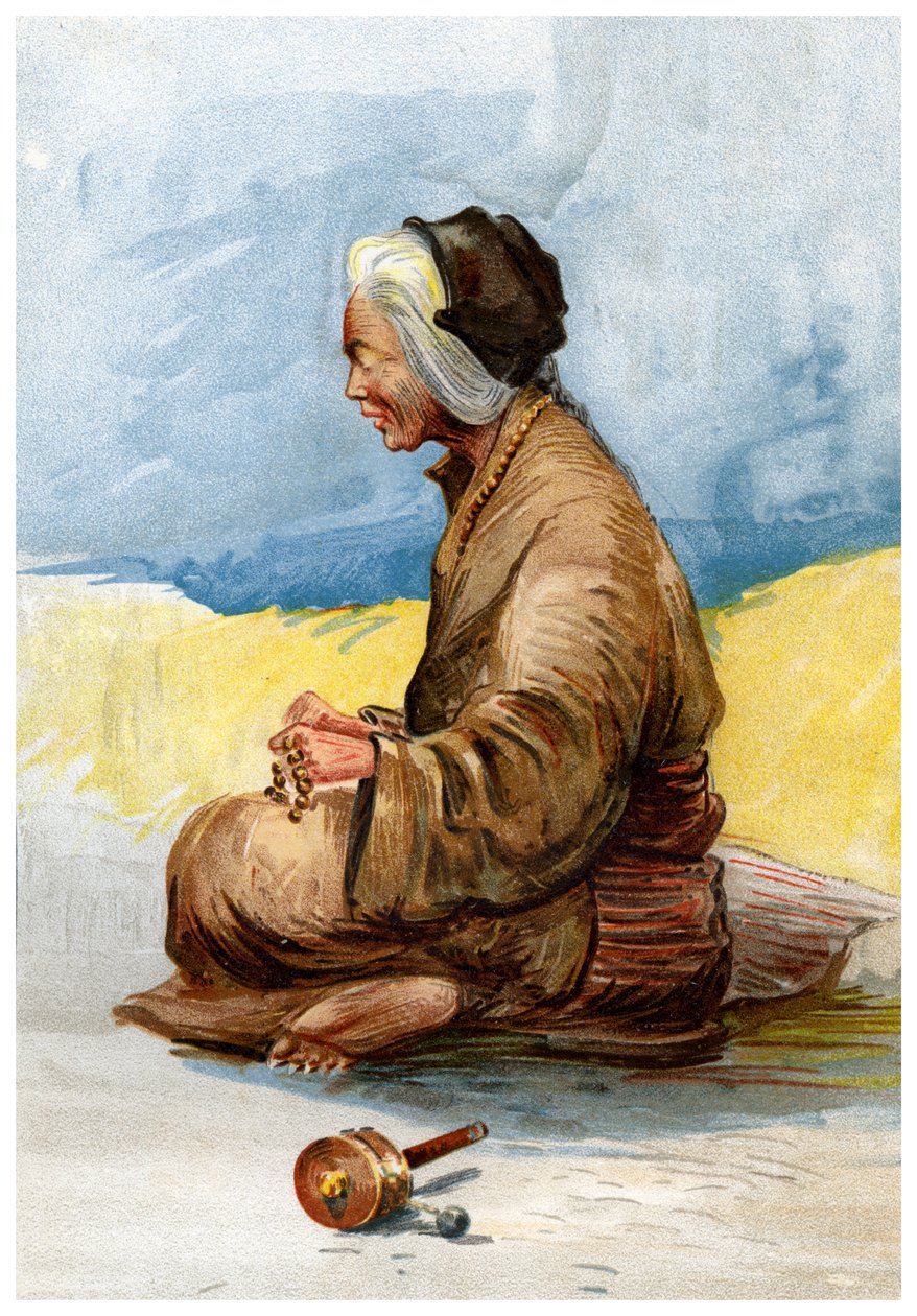 En tibetansk spåkone, 1898 av Unbekannt