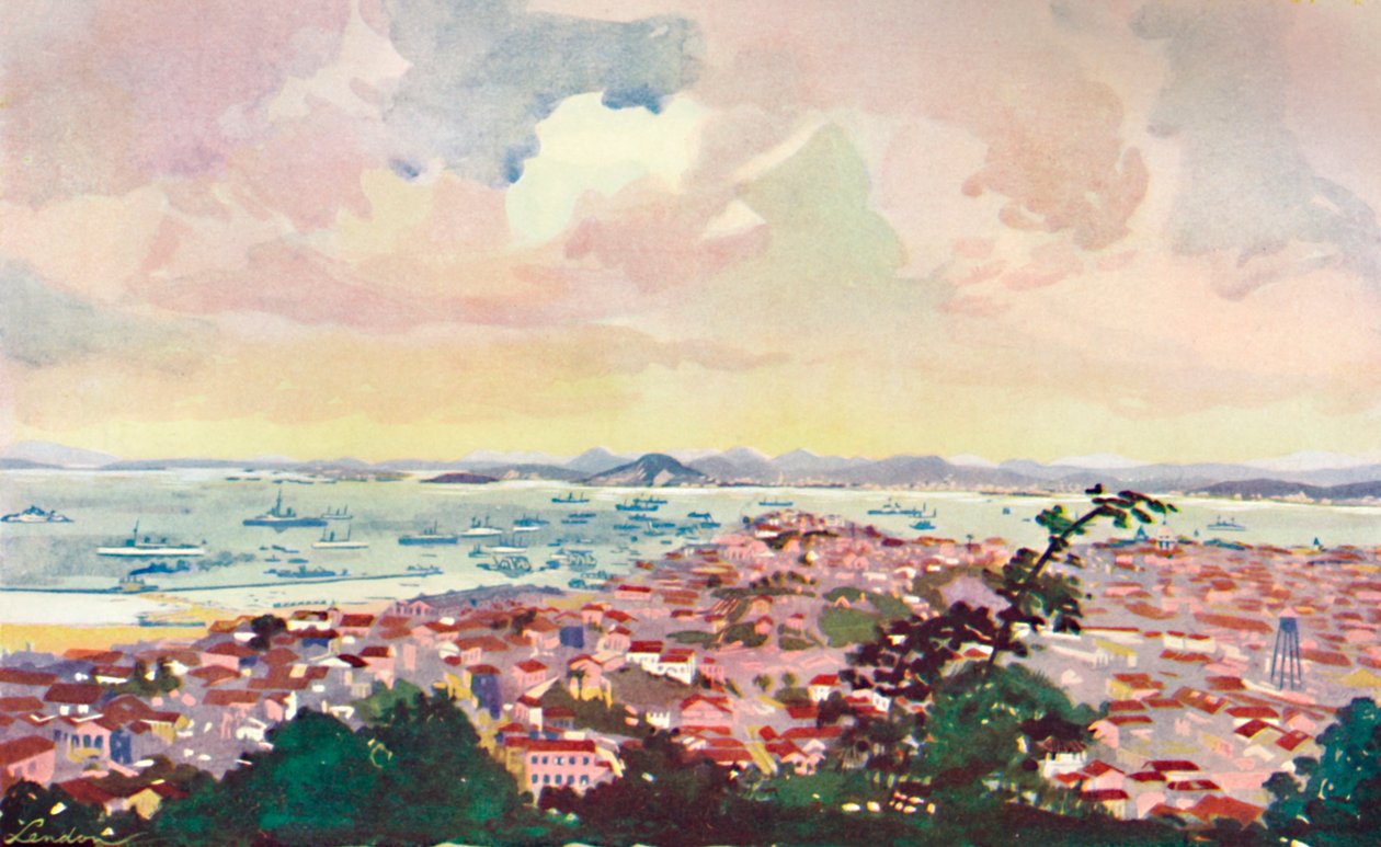 En utsikt over Rio og bukten, 1914. av Unbekannt