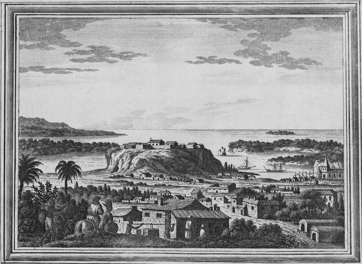 En utsikt over Haven of Acapulco, c1768 av Unbekannt