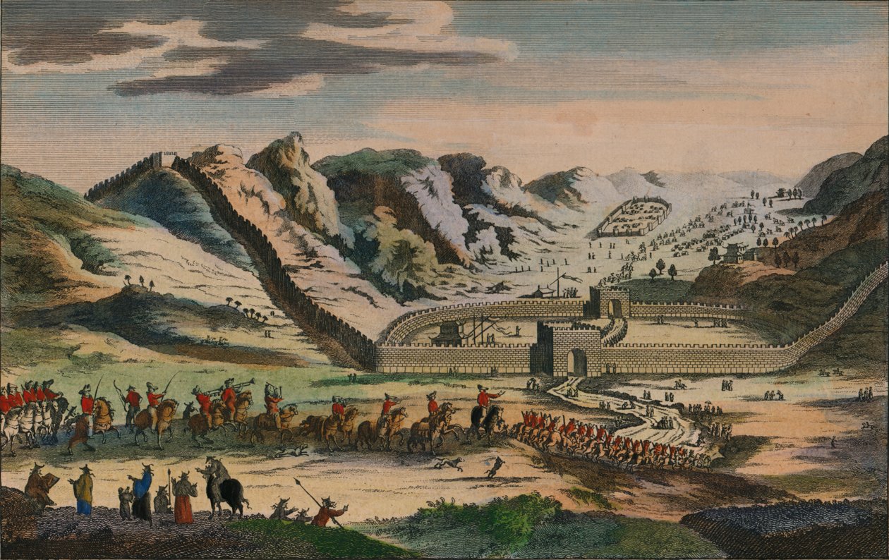 En utsikt over den berømte kinesiske mur, 1782 av Unbekannt