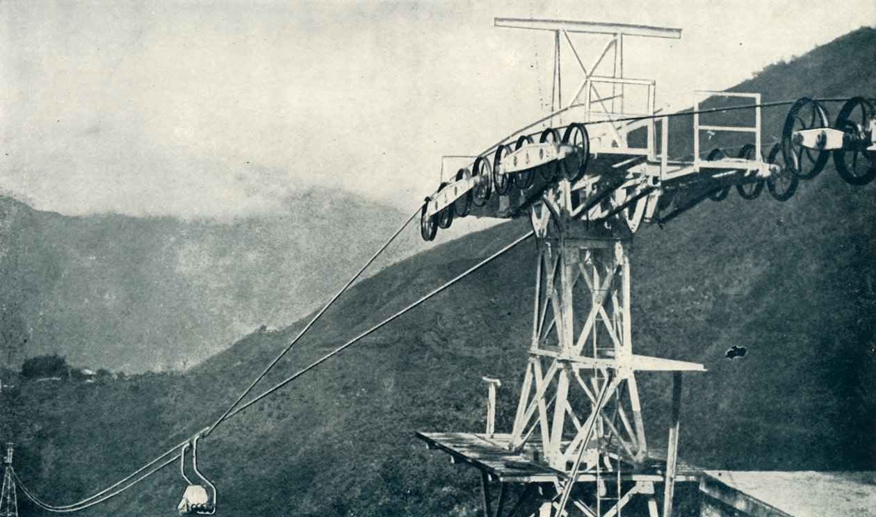 A View on a Rope Railway, eller Ropeway, 1922. av Unbekannt