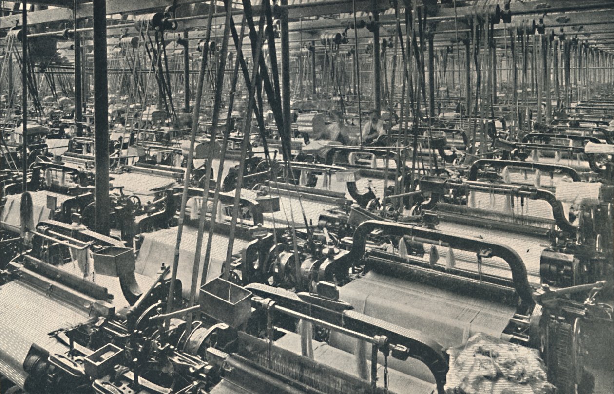 Et veveskur, c1917 av Unbekannt