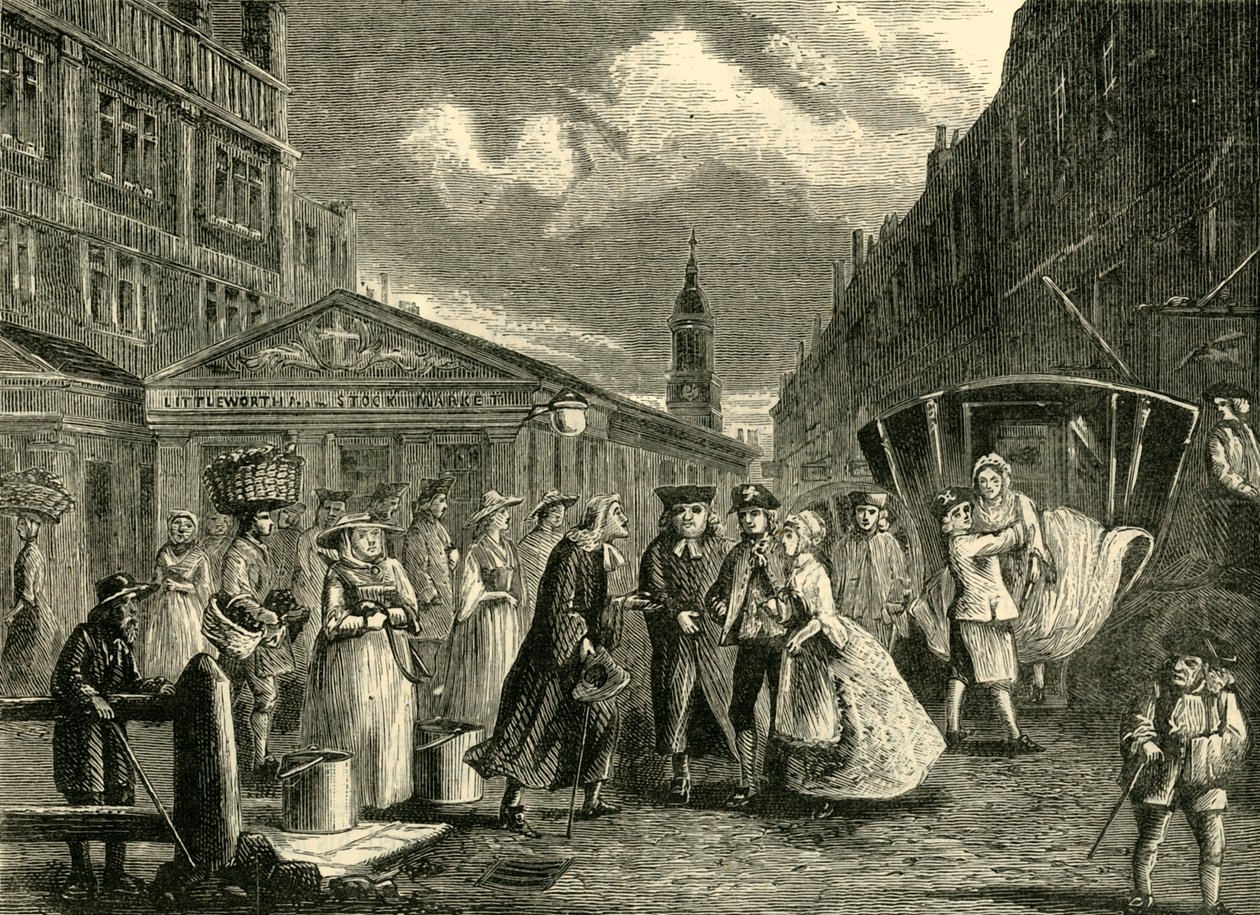 A Wedding in the Fleet, c1740s, c1872.  av Unbekannt