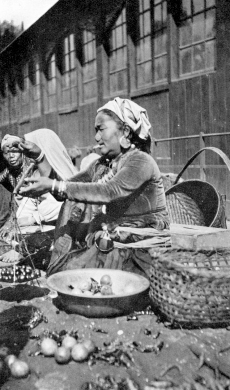 En basar i Darjeeling, Vest-Bengal, India, c1910 av Unbekannt
