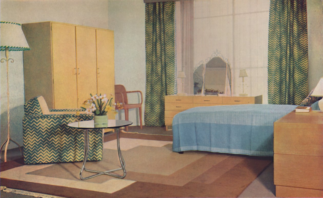 Et soverom designet av frøken P. E. Humphries, 1936 av Unbekannt