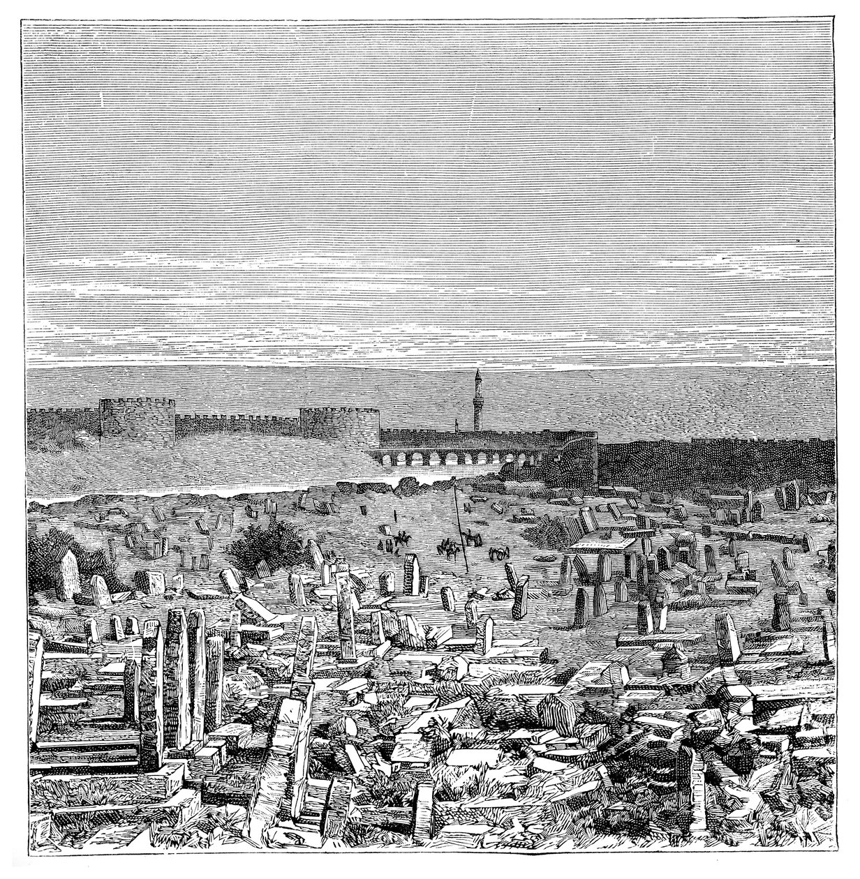 En bro over elven Tigris, Diyarbakir, Tyrkia, 1895 av Unbekannt
