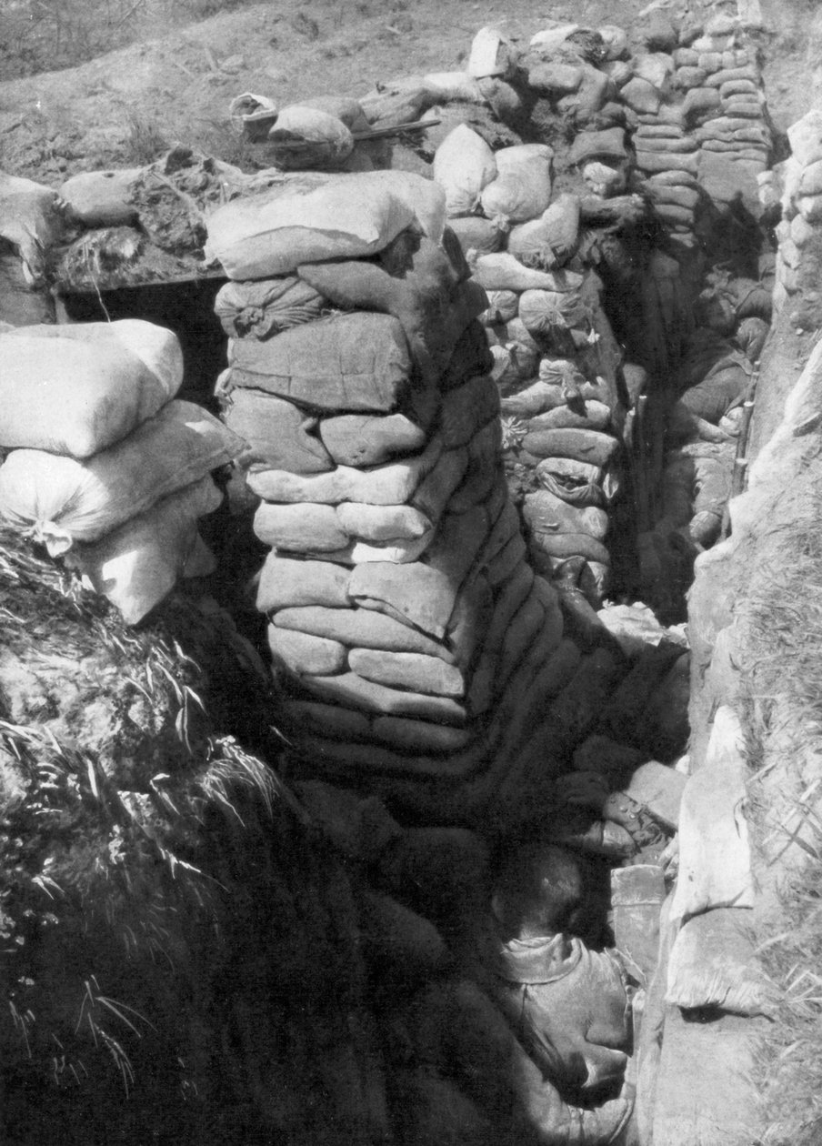 Et fanget tysk grøft- og bunkersystem, Souchez, Artois, Frankrike, 1. juni 1915, 1926 av Unbekannt