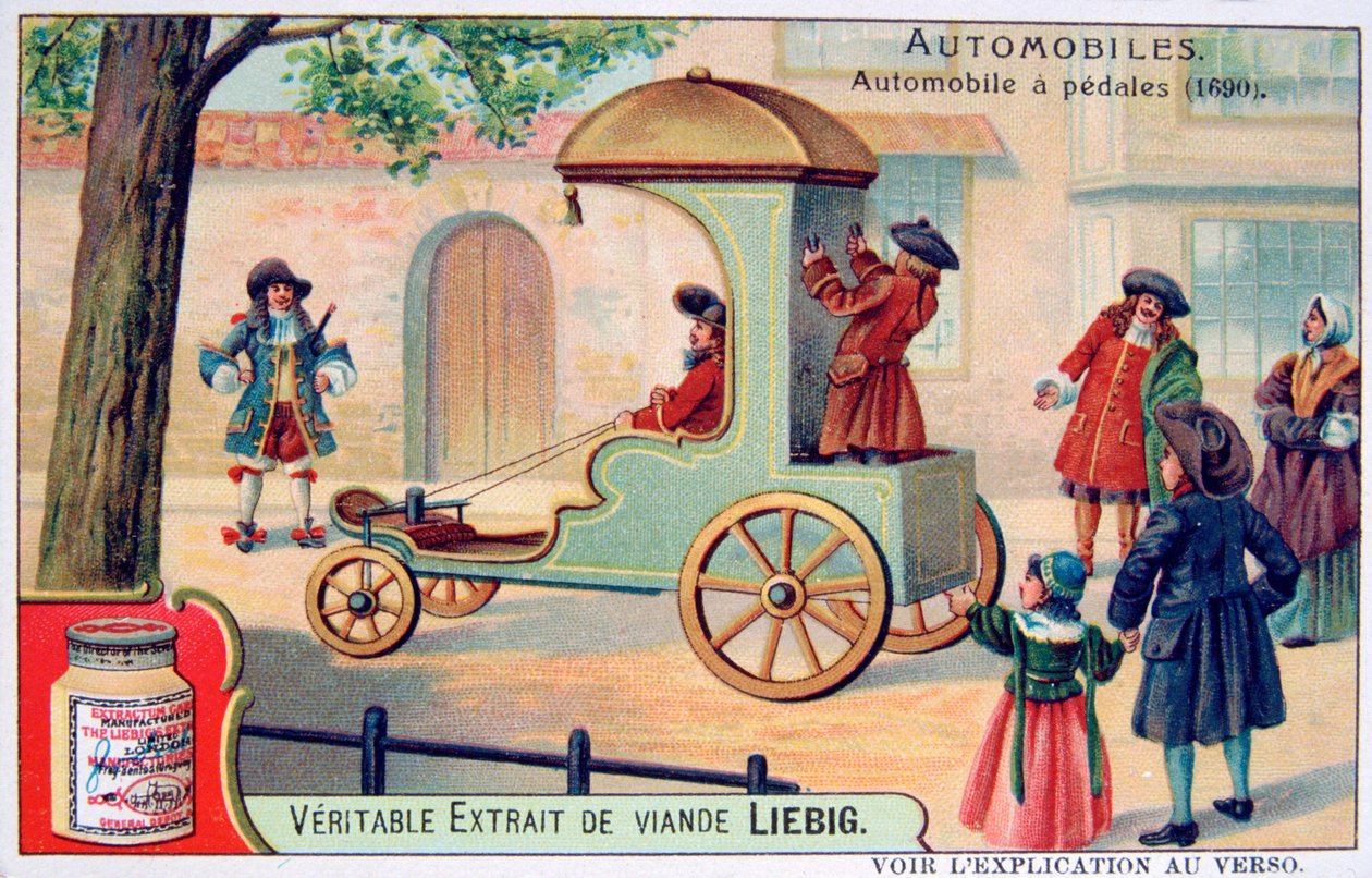En bil med pedaler, 1690, c1900 av Unbekannt