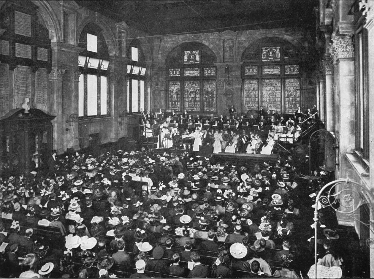 En konsert på Guildhall School of Music, London, c1901 1901 av Unbekannt