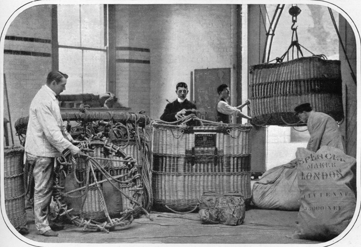 Et hjørne av en varmluftballongfabrikk, London, c1903 1903 av Unbekannt