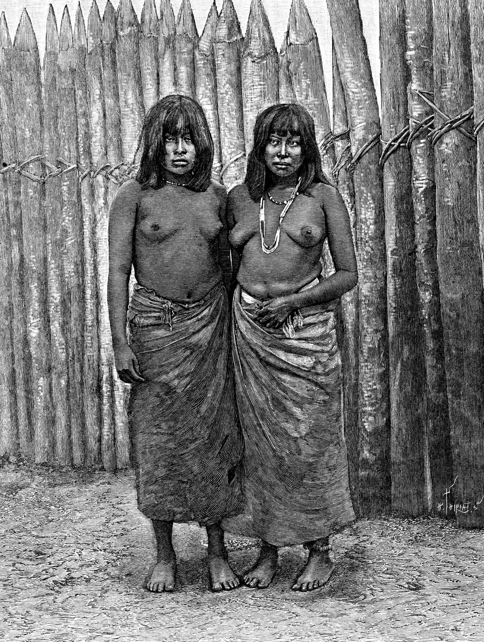 Et par indiske kvinner fra Gran Chaco, Sør-Amerika, 1895 av Unbekannt